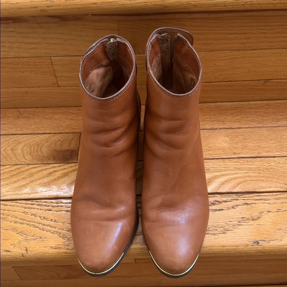 COACH Women’s Boots Size 7 B Waldorf Brown Ankle Boots Block Heels